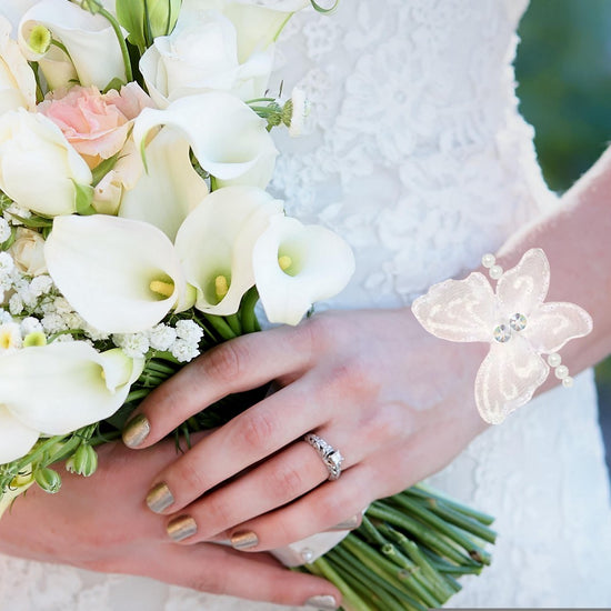 Bijoux mariage papillon Bracelet papillon blanc pour mariée champêtre
