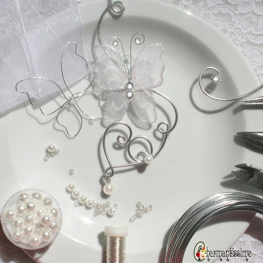 bijou collier mariage papillon blanc ou ivoire personnalisé sur mesure, de la marque Charmantissime