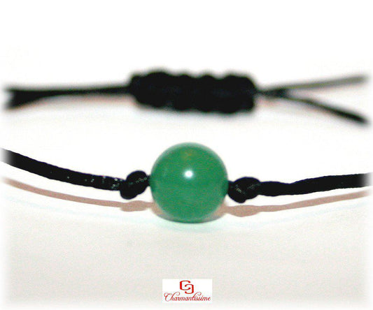 Bracelet pierres naturelles véritables aventurine pour homme et femme