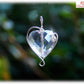 Pendentif coeur cristal bohême+ strass serti avec spirales plaqué-argent pas cher