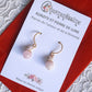 bijoux boucles d'oreilles en kunzite sur or, uniques e cadeau femme future mariée en rose poudré, blanc et or