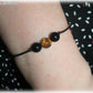 Bracelet femme Oeil de tigre Tourmaline noire tendance minimaliste pas cher