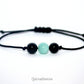 Bracelet pierres naturelles véritables noir bleu - Amazonite tourmaline noire Créativité Protection