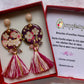 Boucles d'oreilles femme Cabochon sakura du Japon en cadeau de bijou original et beau