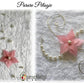 parure bijoux de mariage : collier et bracelet fleur vieux rose et perles blanches sur mesure