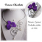 Parure bijoux mariage fleur orchidée violette