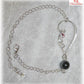 Bracelet aile d'ange + strass & perle hématite sur chaine fine argent massif 925