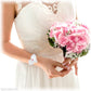 bracelet mariage fleur orchidée blanche et rose en satin pour mariée bohème-chic