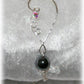 Bracelet aile d'ange minimaliste + strass & perle hématite sur chaine fine argent massif 925
