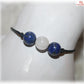 Bracelets perles lapis-lazuli et pierre de lune sur cordon noir pour femme et homme