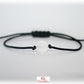Bracelet minimaliste perle pierre de lune sur cordon noir