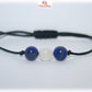 Bracelet minimaliste homme femme avec pierre de lune et lapis-lazuli