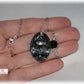 Collier pendentif Bouddha cristal swarovski noir Chainette argent-massif-925 Tourmaline-noire